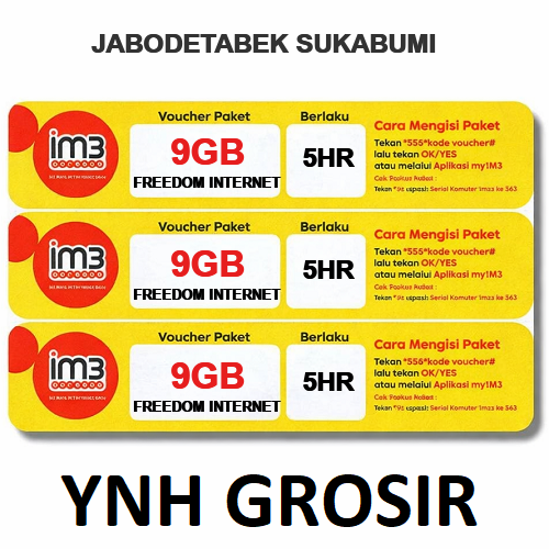 voucher indosat FREEDOM INTERNET 9GB 5HR JABODETABEK SUKABUMI